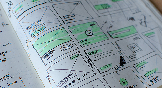 image of wireframe for websites